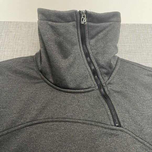Penn Sport Sweater Womens Medium Turtle Neck Zip Tennis Heather Grey - Picture 6 of 16
